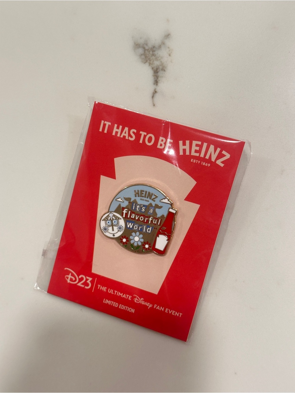 Heinz 'It's a Flavorful World' Red Collectible Enamel Pin